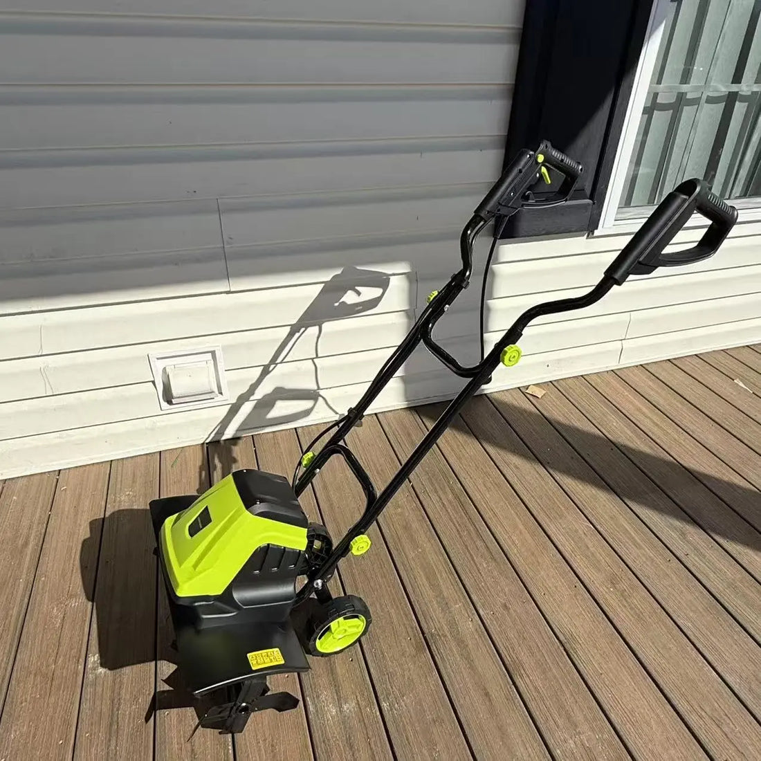 15 Amp Electric Tiller Cultivator 18 in Width 9 in Depth Garden Tiller with Foldable Handle - YERYORK