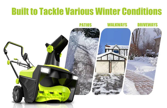 YERYORK Electric Snow Blower - Builtto Tackle Various Winter Conditions