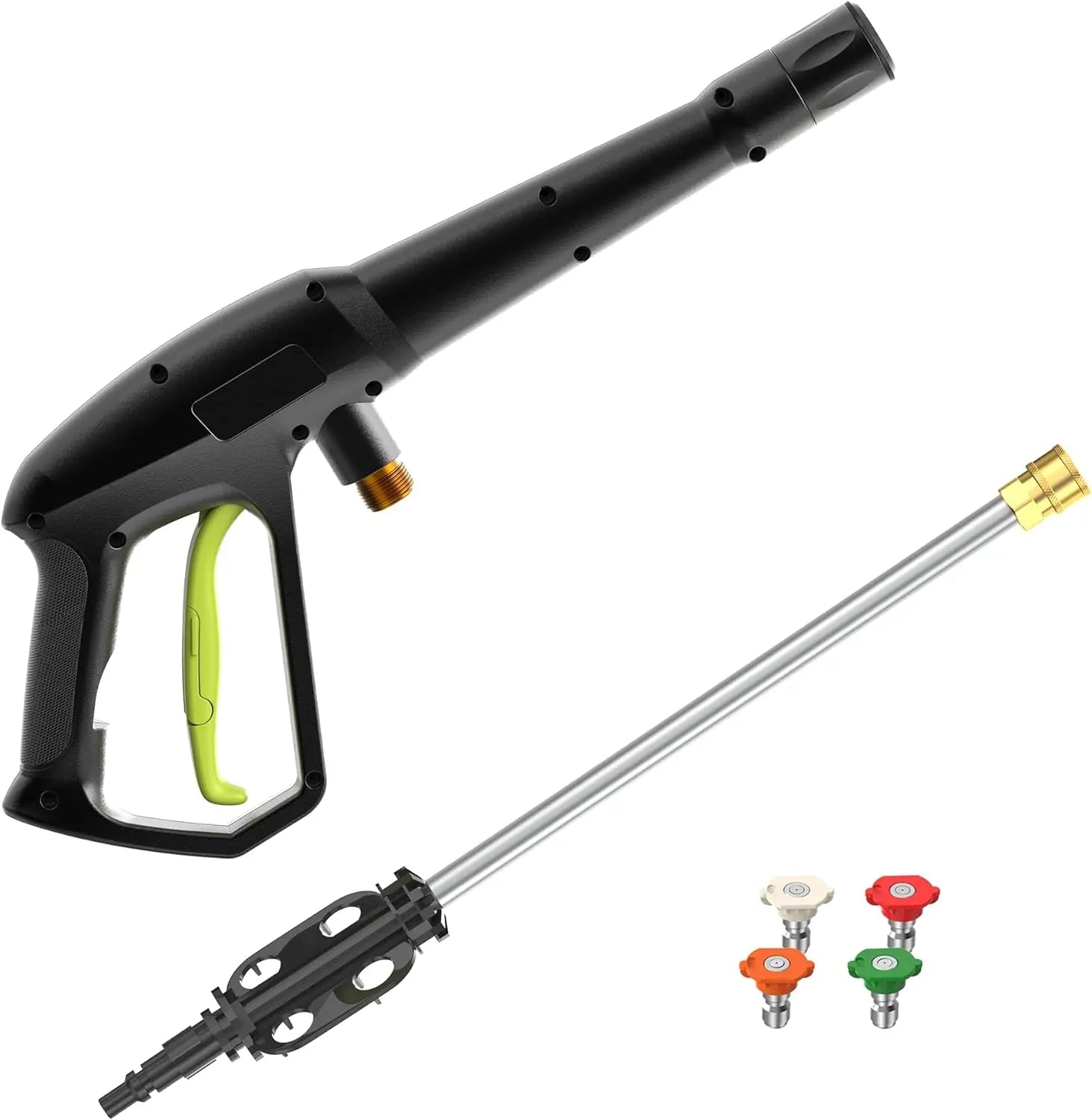 Stainless Steel Lance 4 Quick Connect Nozzles and Spray Gun for Yeryork Electric Pressure Washer 
