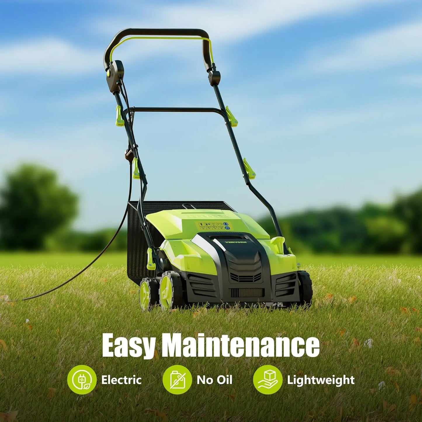Electric Dethatcher & Scarifier  easy maintenance - YERYORK