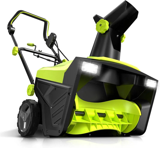 15-AMP Electric Snow Blower 20-in Corded with Dual LED Headlights 800lbs/min - YERYORK 