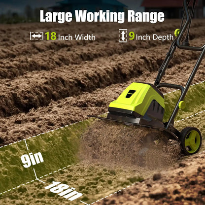 15 Amp Electric Tiller large working range - YERYORK