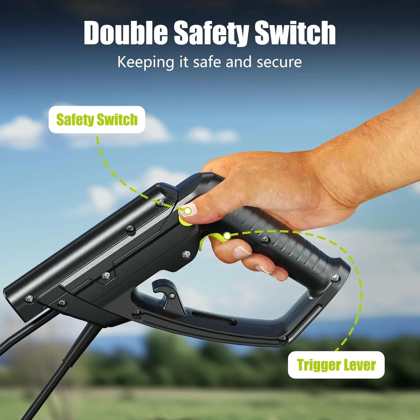 15 Amp Electric Tiller double safety switch - YERYORK