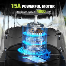 15-Amp Electric Wood Chipper with 1.8" Feed Hopper 45L Collection Bag - YERYORK 